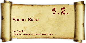 Vasas Róza névjegykártya