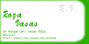 roza vasas business card